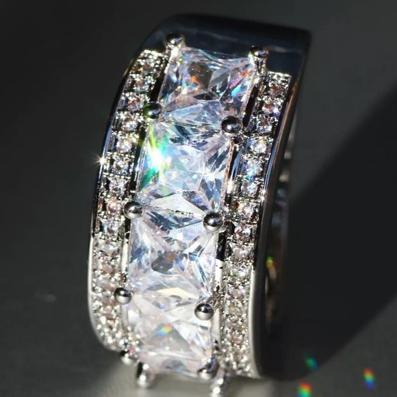 NEW💍8.7 CT 925 Sterling Silver Engagement Ring - Picture 4 of 4